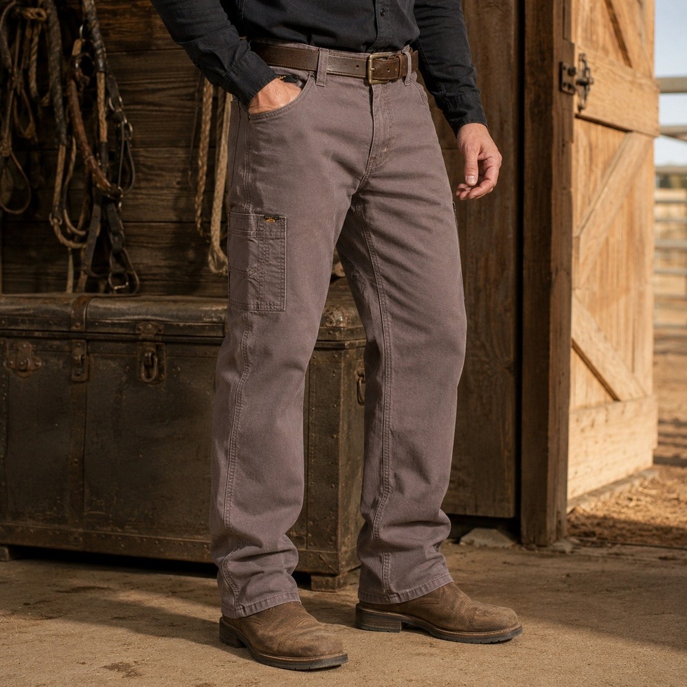 Ariat Rebar M4 DuraStretch Pants Relaxed Straight Utility Taupe Brown Mens 40x32